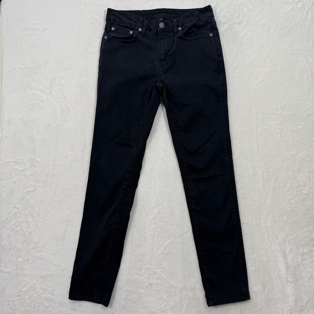 American Eagle Pants Mens W28 Black Skinny Flex Chino 5-Pocket Cotton Stretch